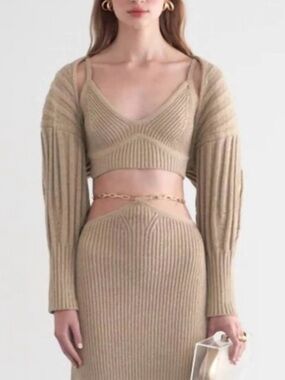 NEW Cult Gaia Rosie Two Piece Ribbed Top